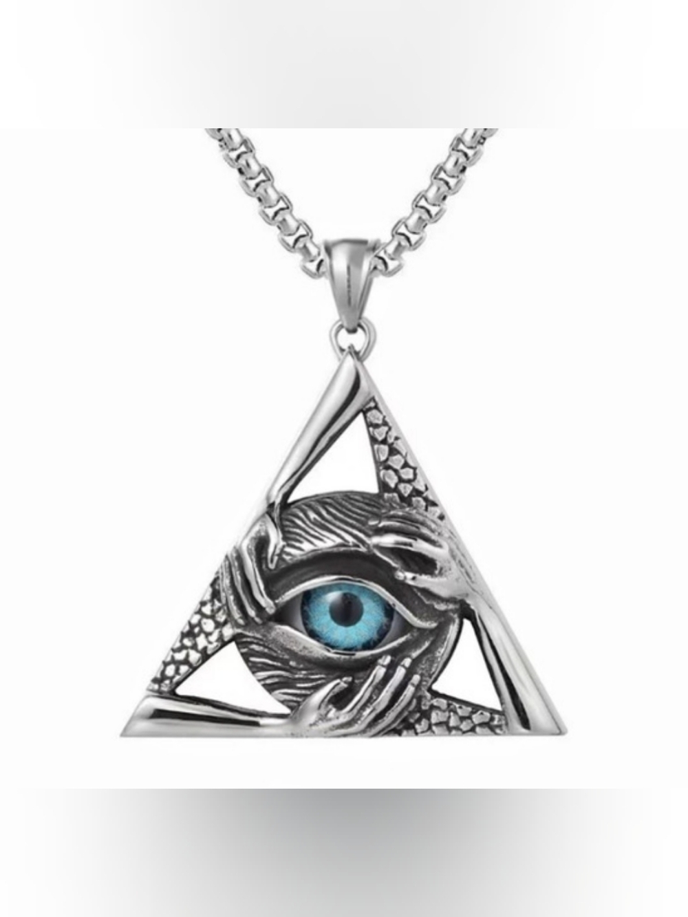 NWOT Eye of Providence Triangle Pendant Necklace.